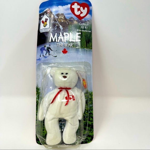 Maple The Bear McDonalds Beanie Baby Canada Collectibles Never Opened - Picture 1 of 6